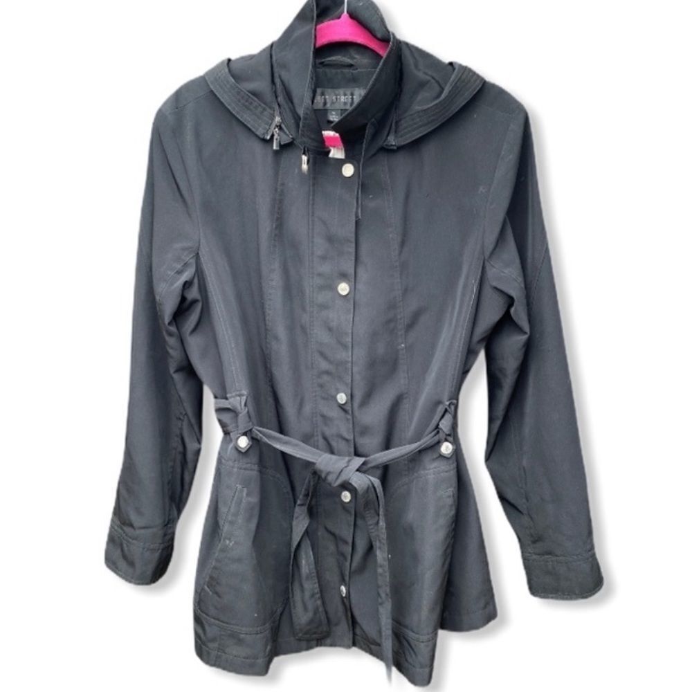 Fleet Street Belted Jacket‎ with Hood